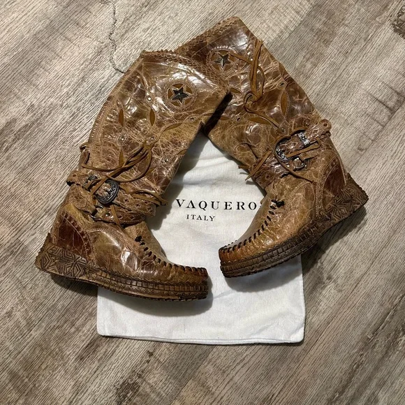 El Vaquero Shoes Mirea Woodlux Canyon Wedge Mocassin Boots